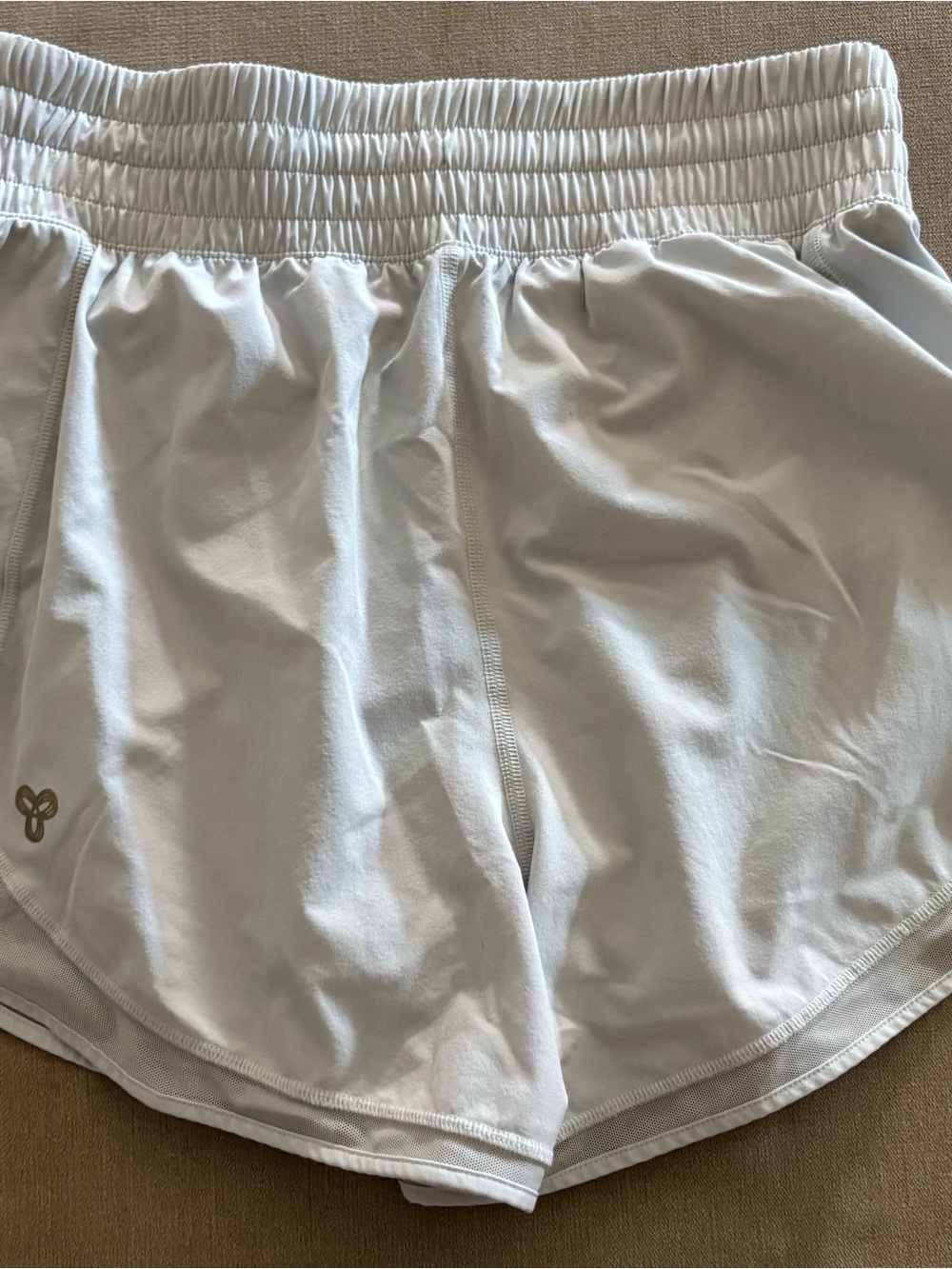 Aritzia White Athletic Running Shorts with Elastic Waistband